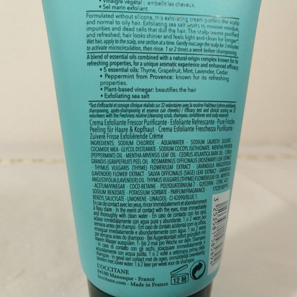L'occitane Aromachologie Purifying Hair Cleansing Scrub 150ML NEW - Picture 4 of 5